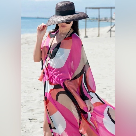 Classy Bohemian Swimsuit Coverup Beach Kaftan - Picture 4 of 8